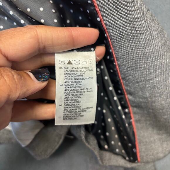H&M Tailored Gray Blazer – Women’s Size 4 Career Work Jacket Lightweight Modern - Picture 5 of 14